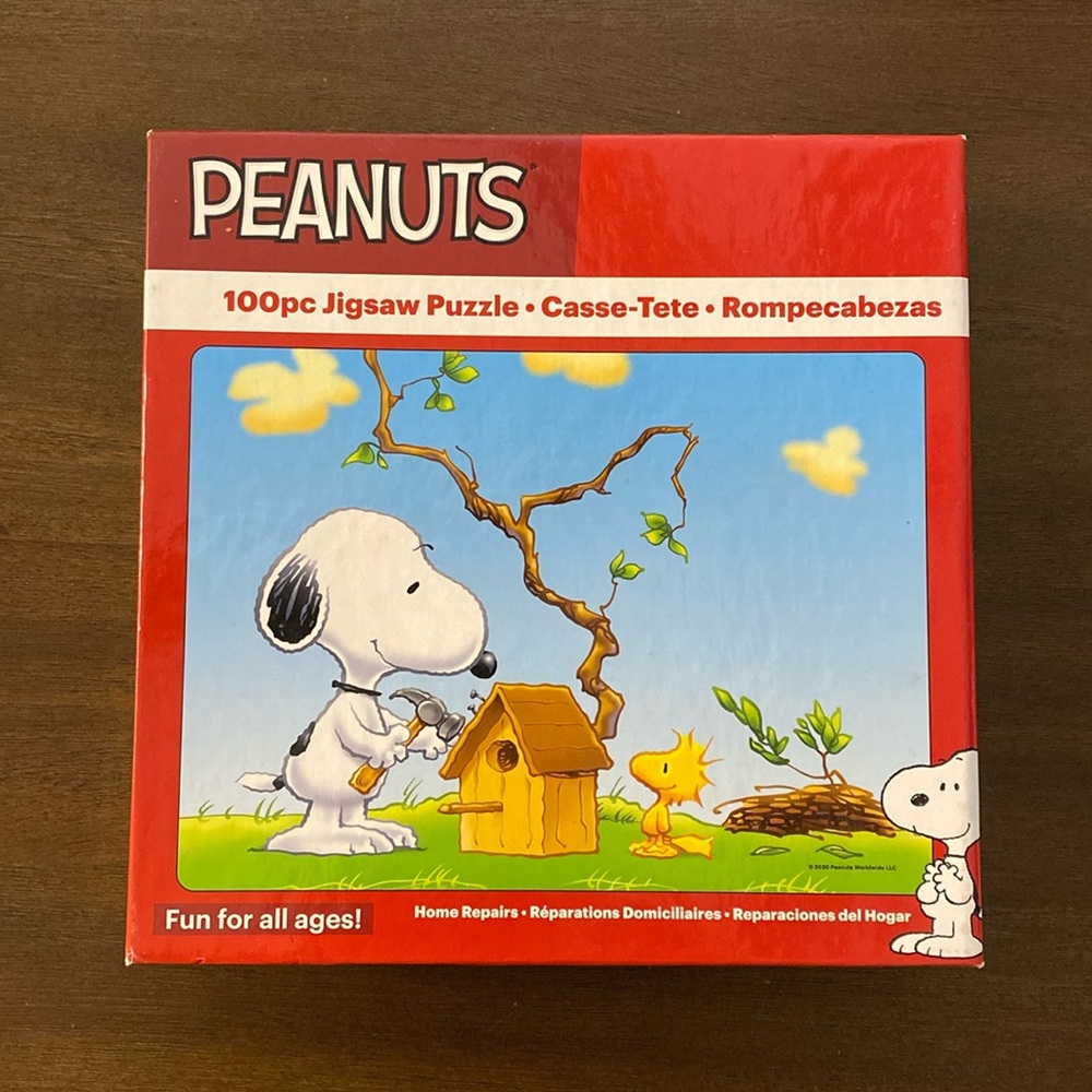 Peanuts Home Repairs 100 piece Jigsaw Puzzle (15” x 11”) Fun for all ages!